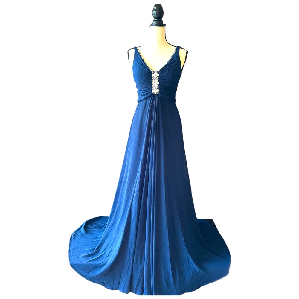 Josh | Jazz - Navy gown w/ large crystals - Size 6 - NWT - $150